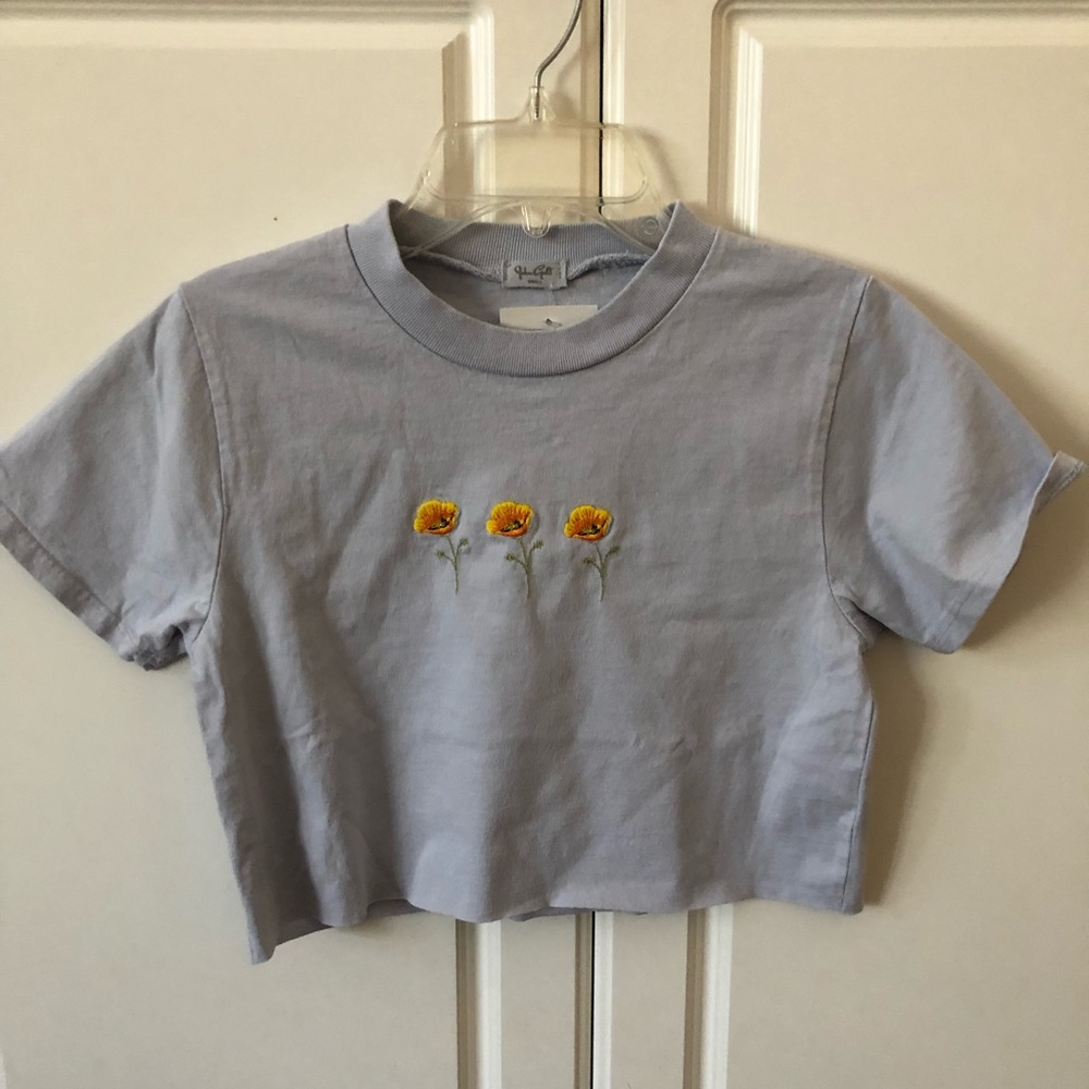 Brandy Melville Cropped Poppy Top - Picture 4 of 6